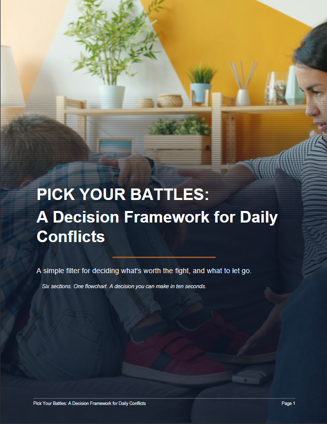 Pick Your Battles Decision Framework for Daily Conflicts