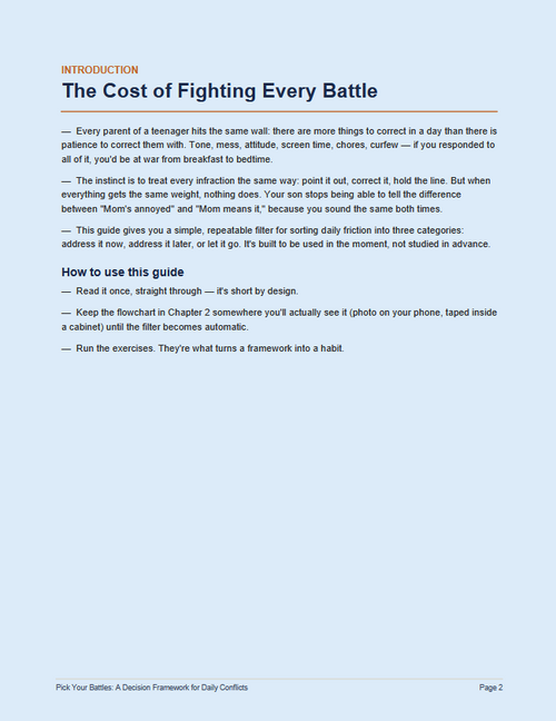 Pick Your Battles Decision Framework for Daily Conflicts